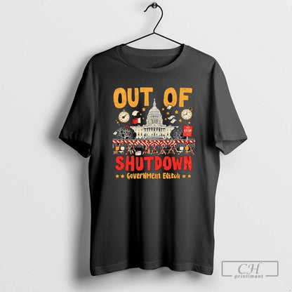 Out Shutdown Government Shutdown T Shirts Shirt Retro Look