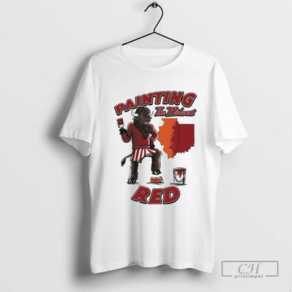 Painting Midwest Red Illini Indiana Hoosiers Beat Illinois Fighting