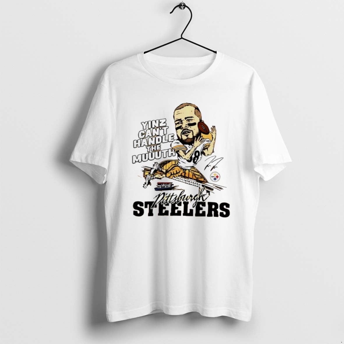 Pat Freiermuth Pittsburgh Steelers Yinz Cant Handle Mouth T Shirts