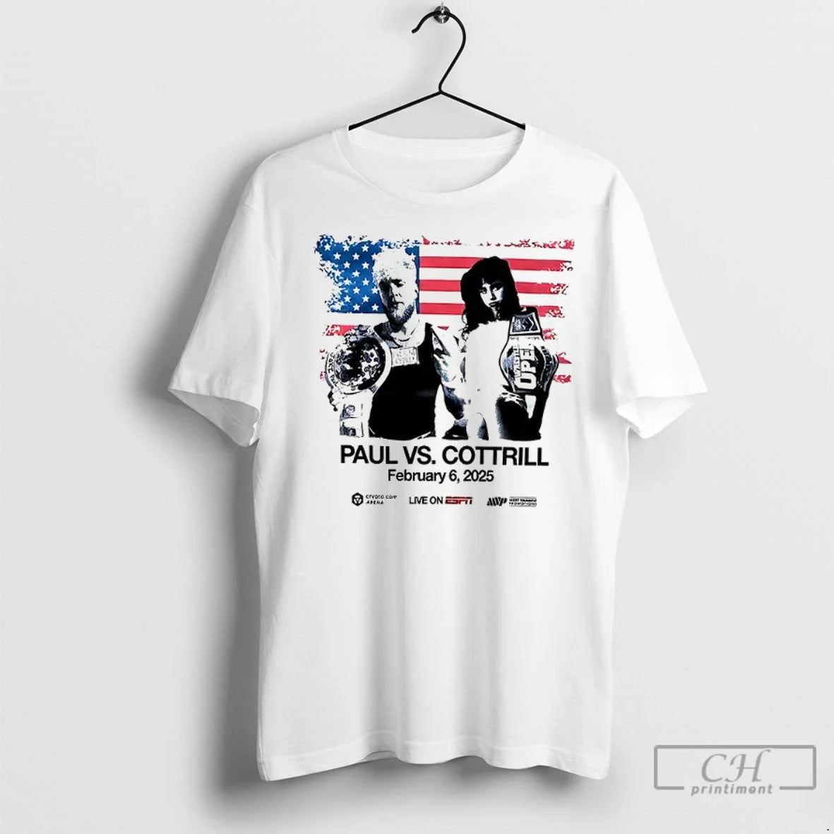 Paul Vs Cottrill February 6 2025 T Shirts TShirt Authentic Design