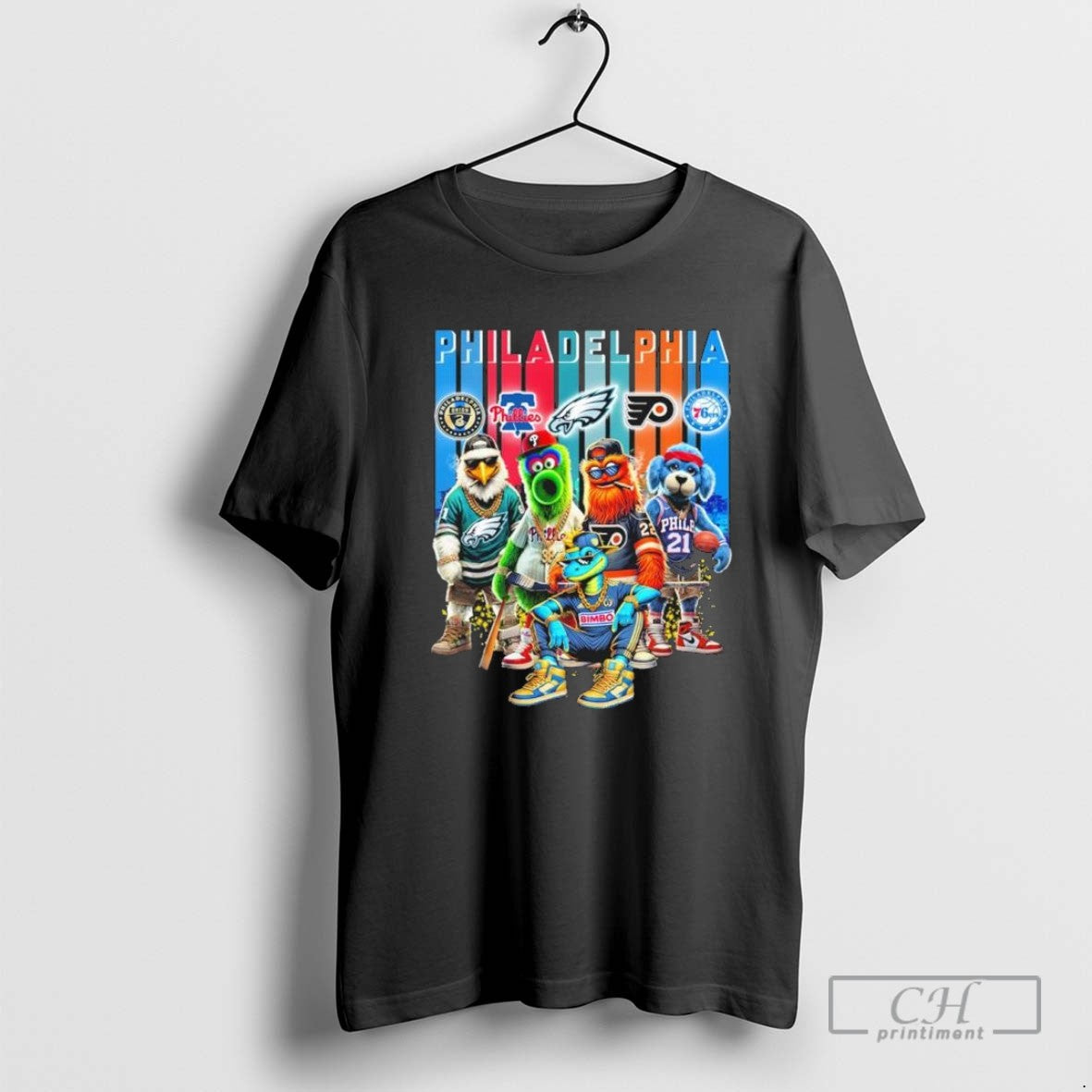 Philadelphia Mascot Sports Teams Skyline Tank Top Unique Apparel