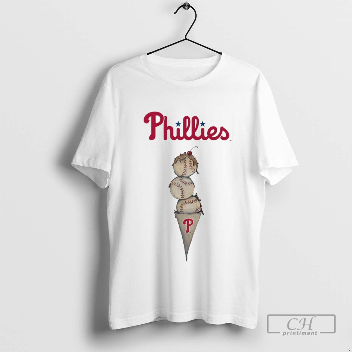 Philadelphia Phillies Fitted Triple Scoop Ice Cream Shirt Exclusive
