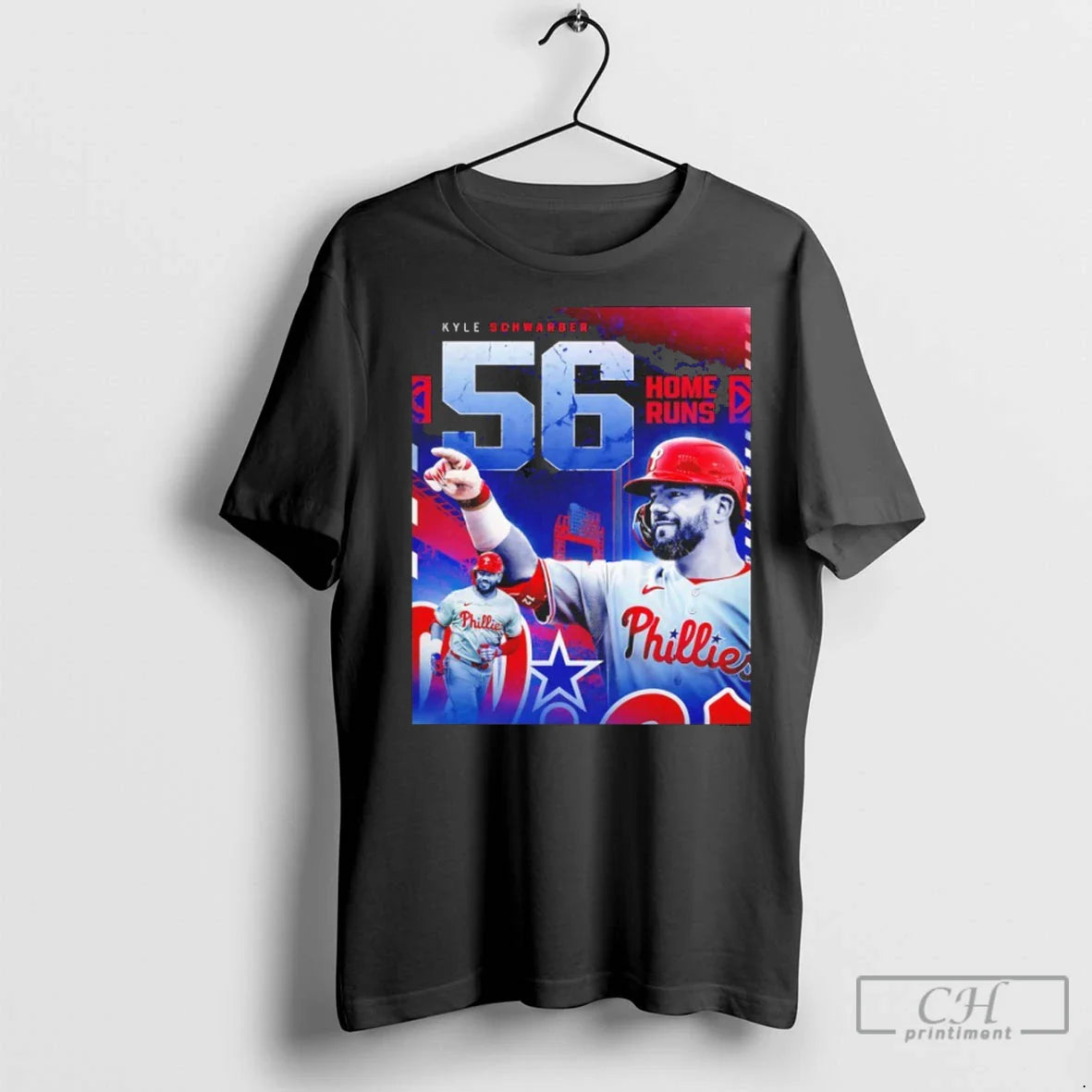 Phillies Baseball Kyle Schwarber 56 Home Runs T Shirts TShirt Modern