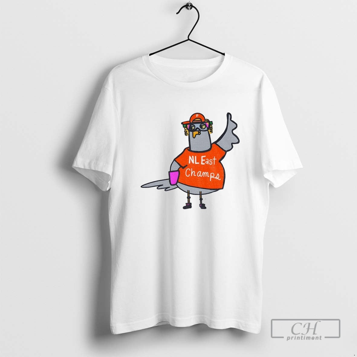 Pigeon Philadelphia Phillies Baseball Nl East Champs Cartoon Shirt
