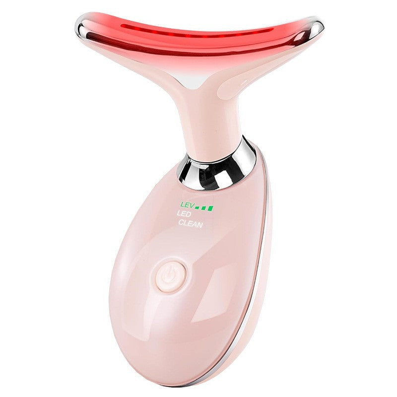 7-Color LED Facial Massager & Red Light Therapy Wand for Face and Neck