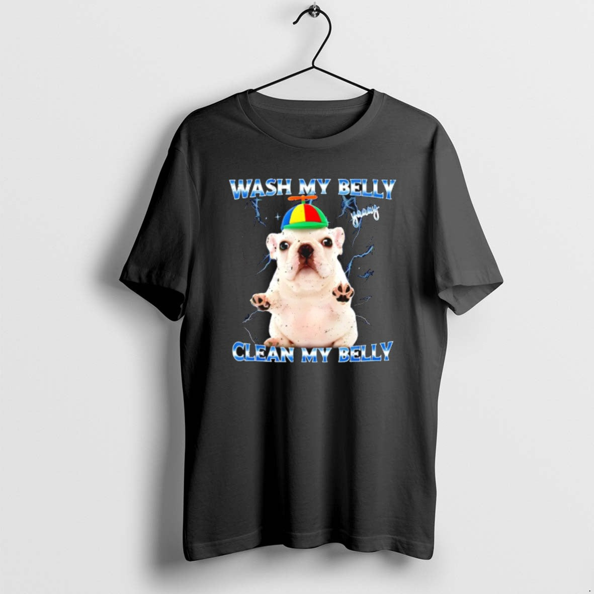 Pitbull Dog Wash My Belly Clean My Belly T Shirts Sweatshirt Modern