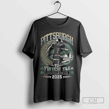 Pittsburgh To Dublin 2025 Football Irish American Hoodie Modern Outfit