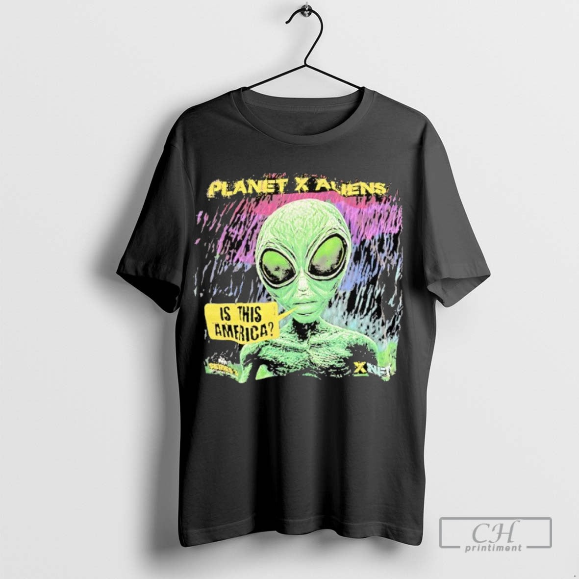 Planet X Aliens Is This America Shirt Authentic Apparel