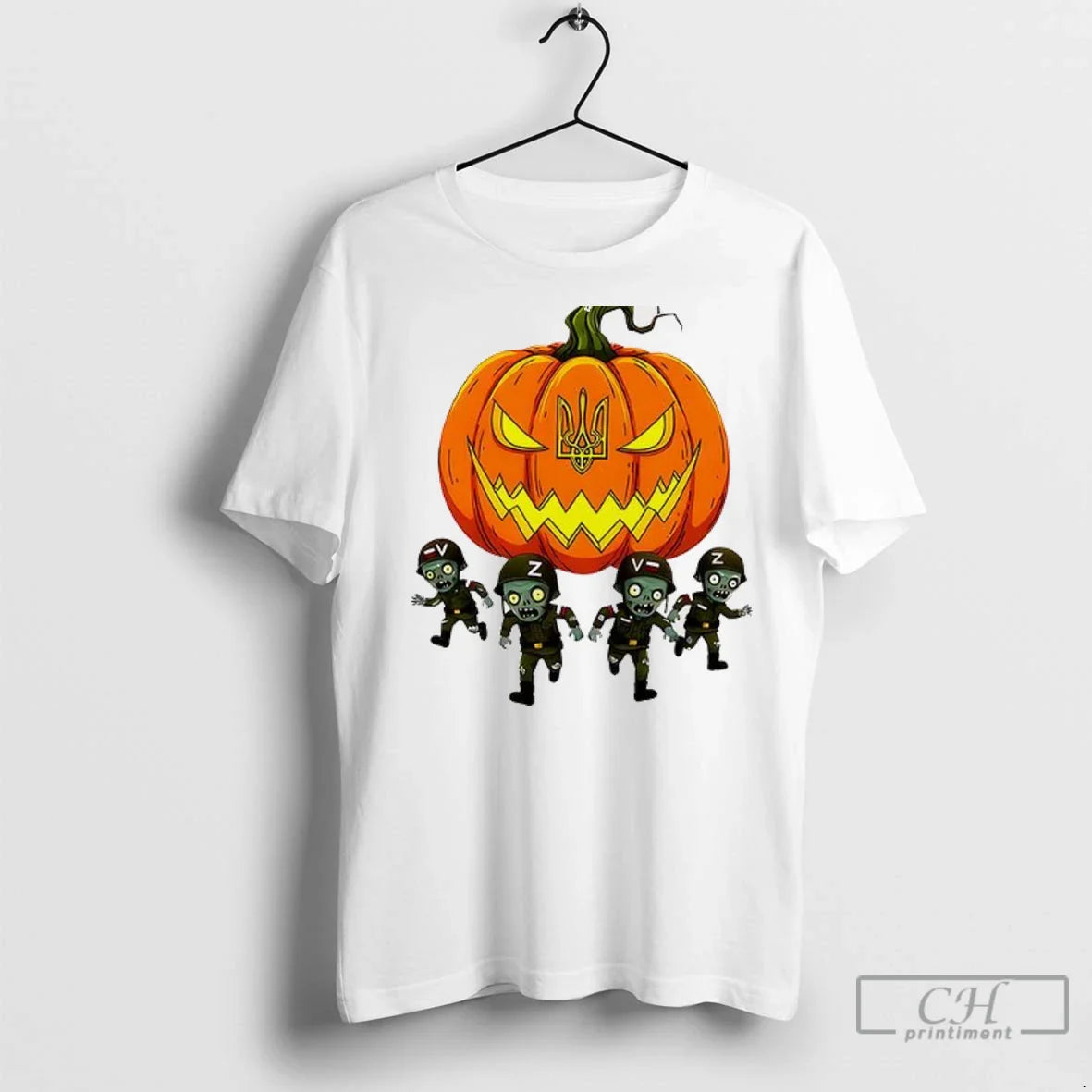 Plants Zombies Spooky Justice Halloween 2025 1 T Shirts Tee Retro