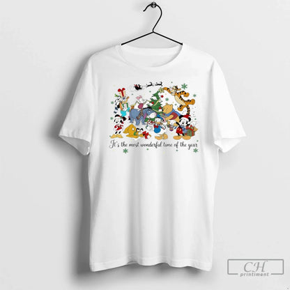 Pooh Friends Its Most Wonderful Time Year T Shirts TShirt Unique