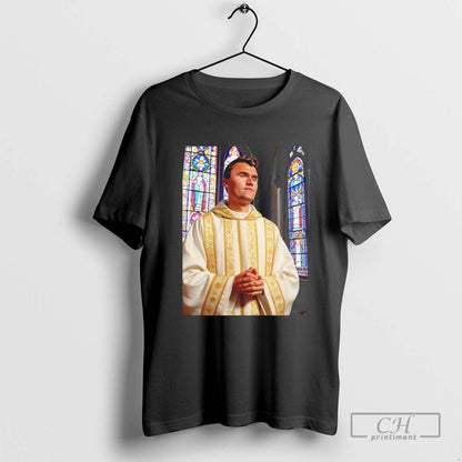 Pope Charlie Kirk Photo Sweatshirt Elegant Merch