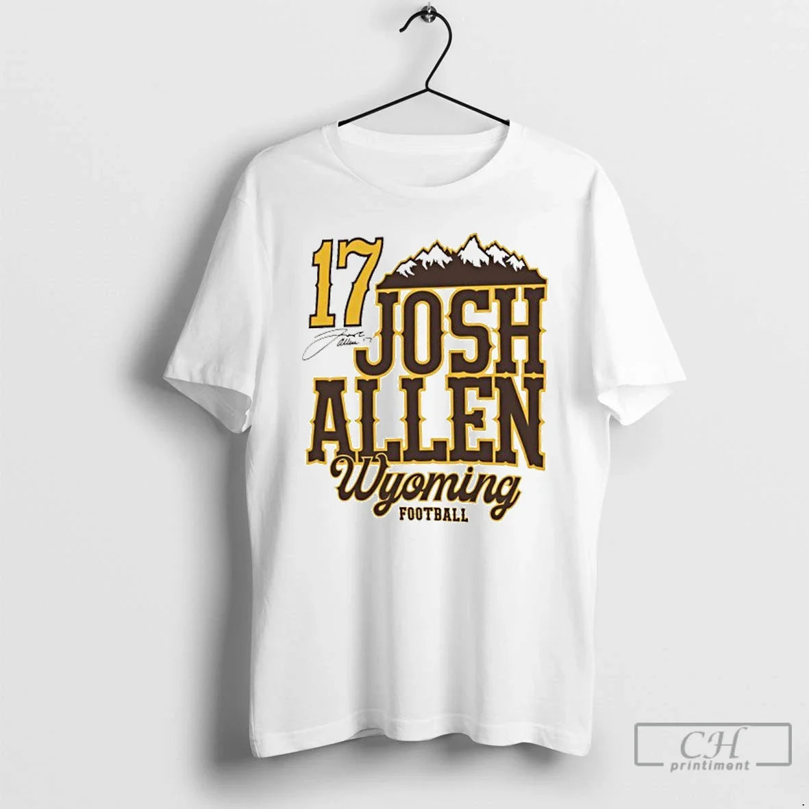 Premium 17 Josh Allen Wyoming Football Hoodie Designer Look