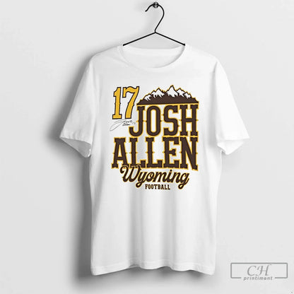 Premium 17 Josh Allen Wyoming Football Hoodie Designer Look