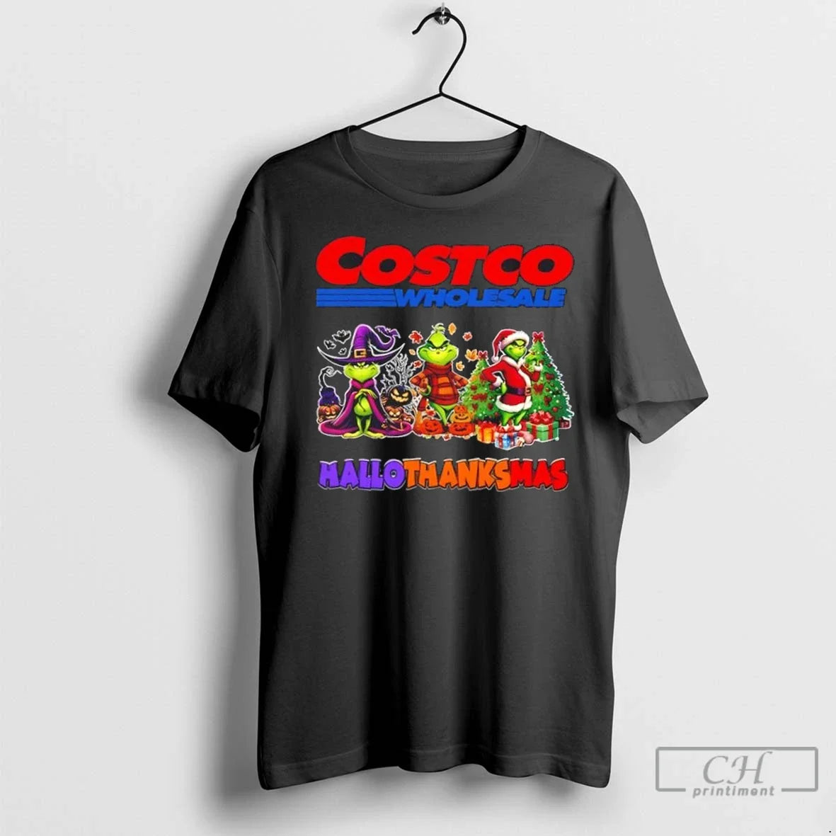 Premium 2025 Costco Wholesale X Grinch Cosplay Happy Hallothanksmas
