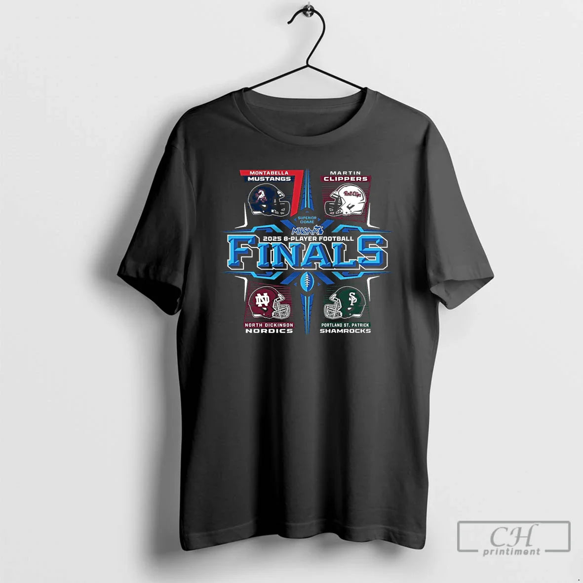 Premium 2025 Mhsaa 8 Player Football Championships 4 Teams Tee