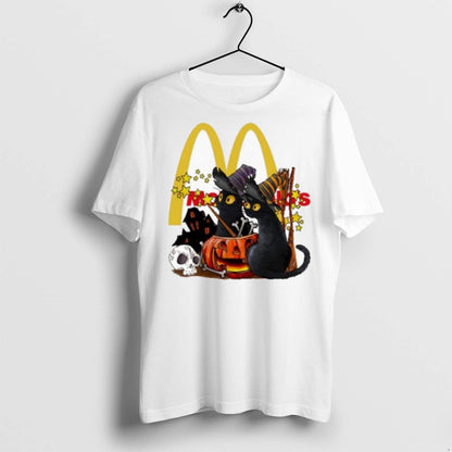 Premium 2025 Mcdonalds Logo Cats Witch Halloween T Shirts Shirt Retro