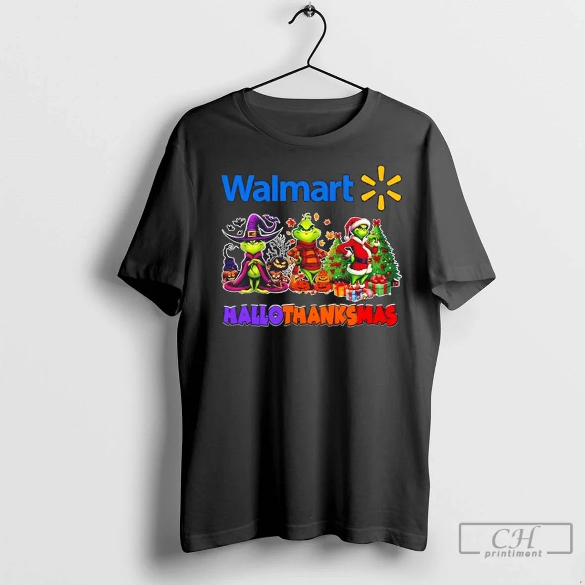 Premium 2025 Walmart X Grinch Cosplay Happy Hallothanksmas Tank Top