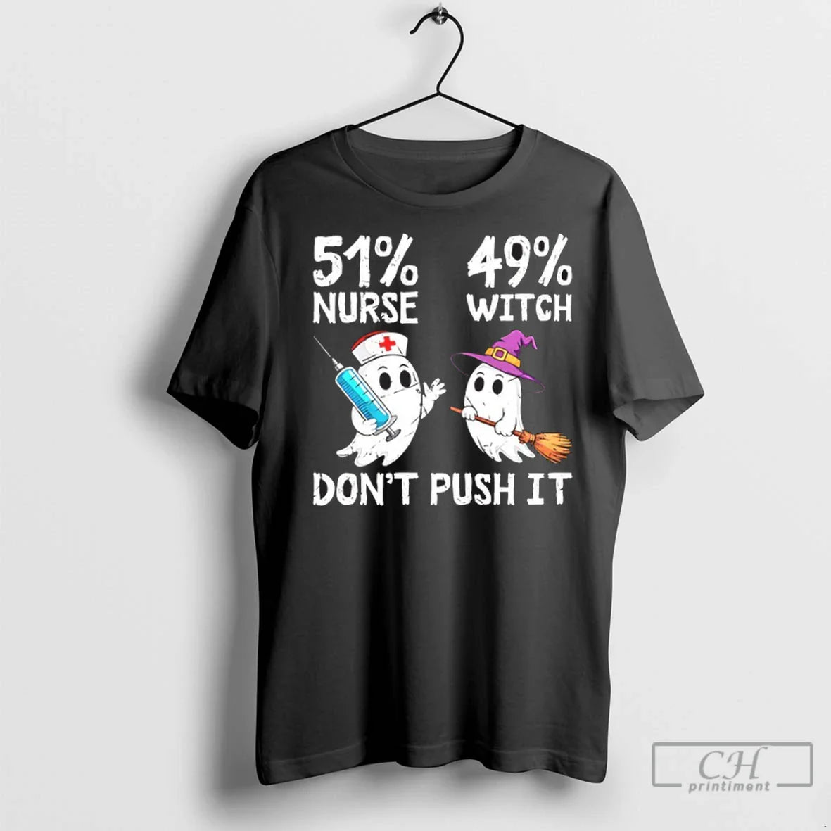 Premium 51 Nurse 49 Witch Nursing Spooky Halloween Party Long Sleeve