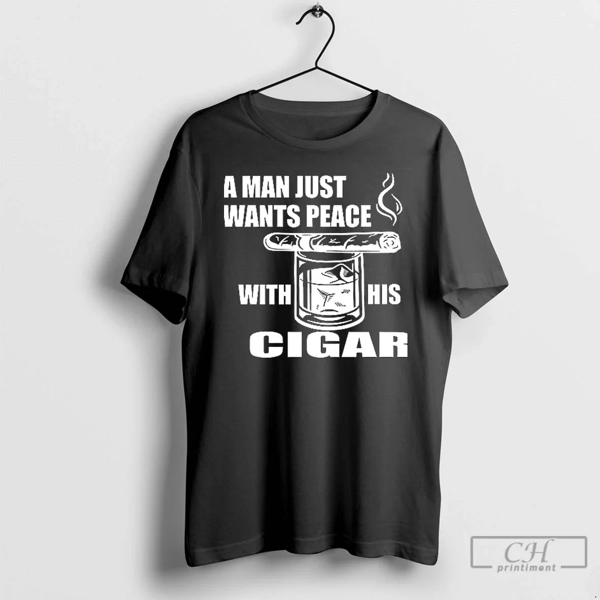 Premium Just Want Peace His Cigar Ceramic Ceramic And Dad Cap Tank