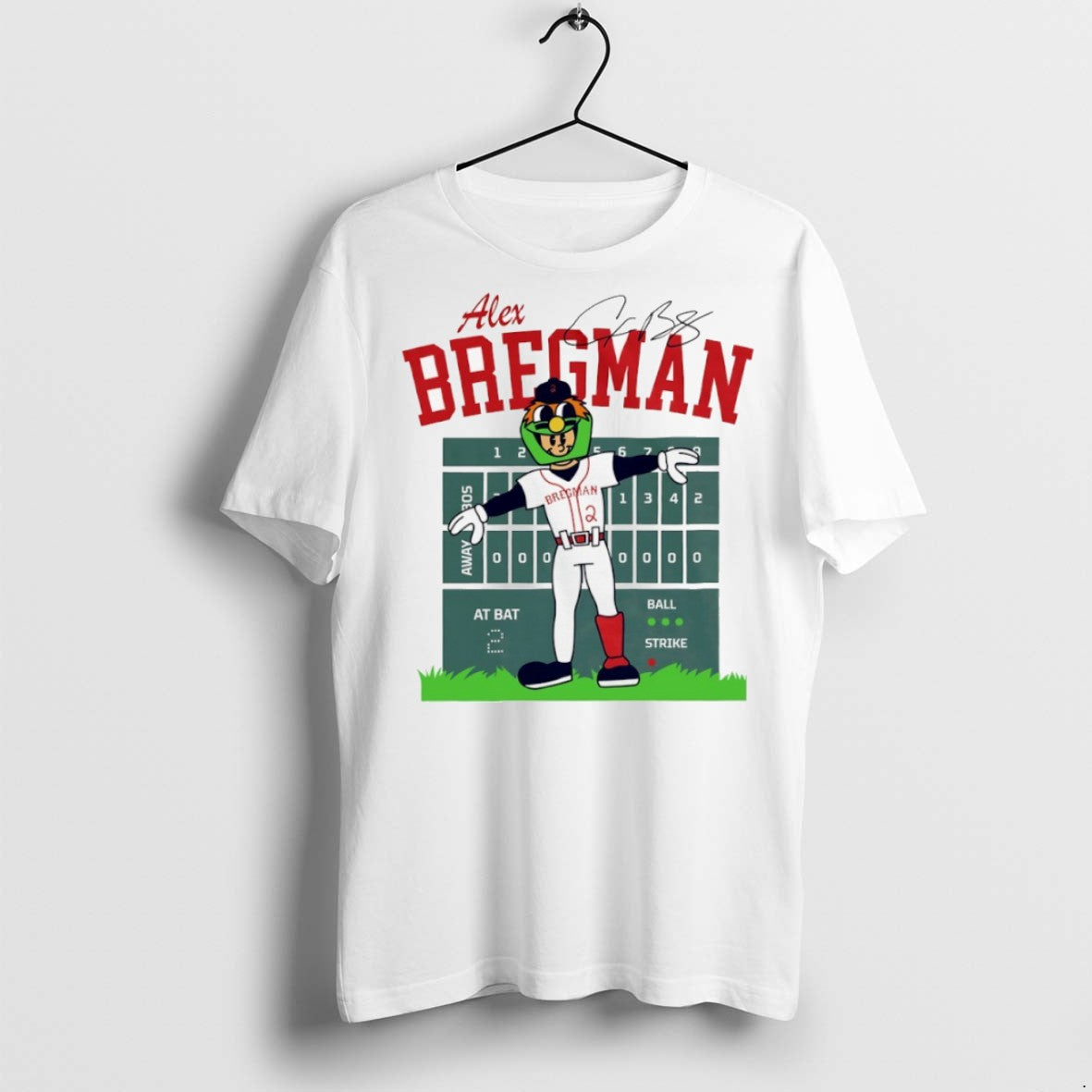 Premium Alex Bregman Boston Red Sox Baseball Mascot Signature T