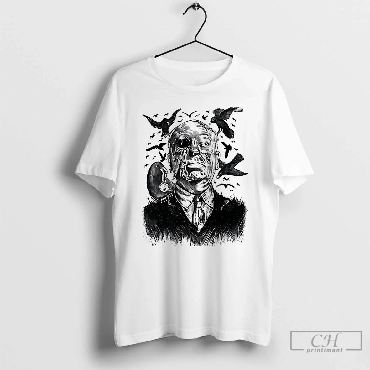 Premium Alfred Hitchcock Bird Attack Horror Halloween T Shirts Tank