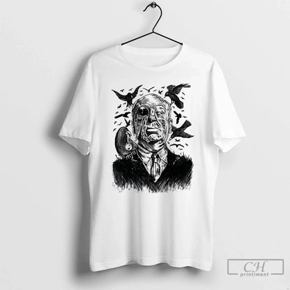 Premium Alfred Hitchcock Bird Attack Horror Halloween T Shirts Tank