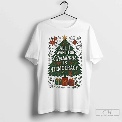 Premium All I Want Is Democracy Tree Sweatshirt Designer Apparel