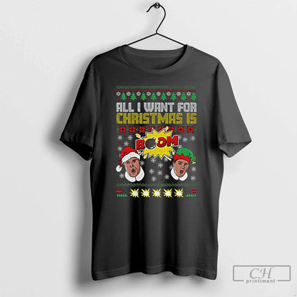 Premium All I Want Is Boom Merry Hoodie Retro Art