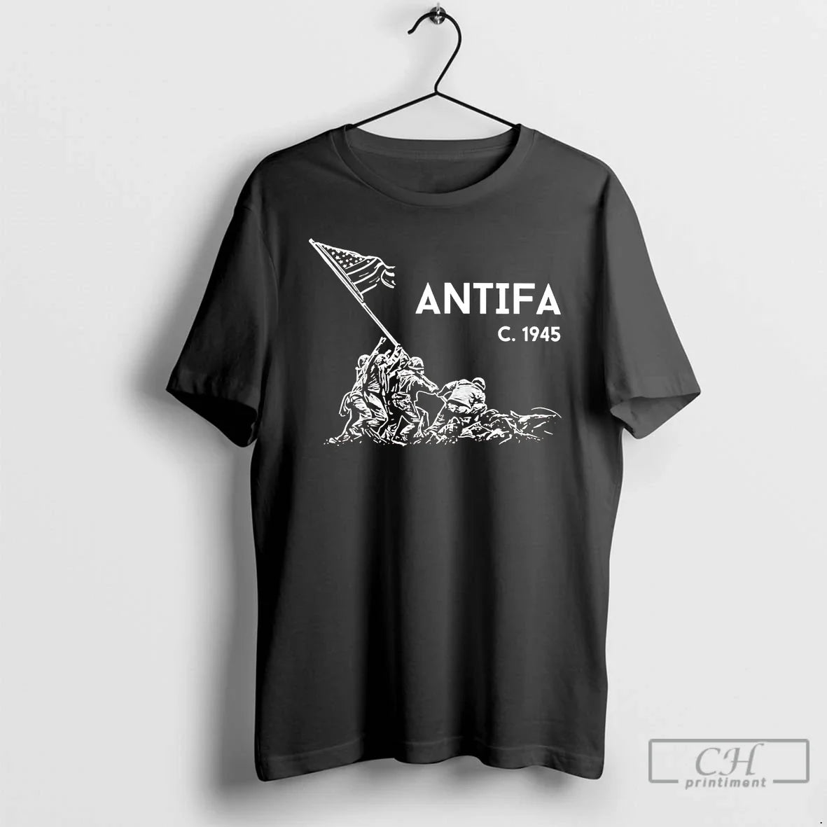 Premium America Veteran Antifa C 1945 T Shirts Long Sleeve Vintage