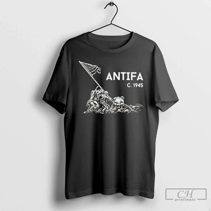 Premium America Veteran Antifa C 1945 T Shirts Long Sleeve Vintage