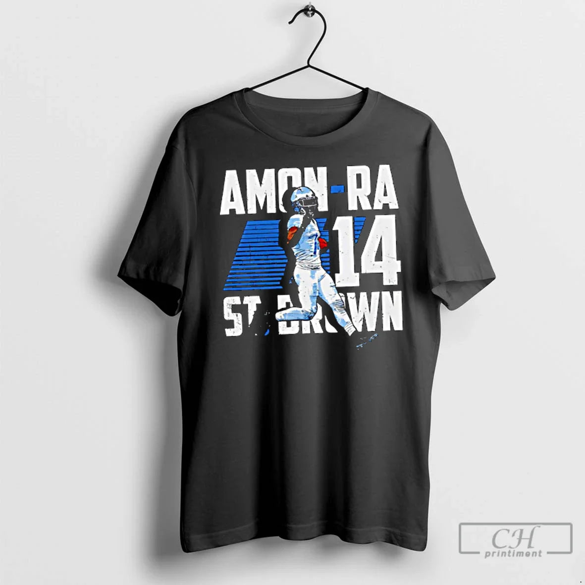 Premium Amon Ra St Brown Detroit Player Name Long Sleeve Authentic
