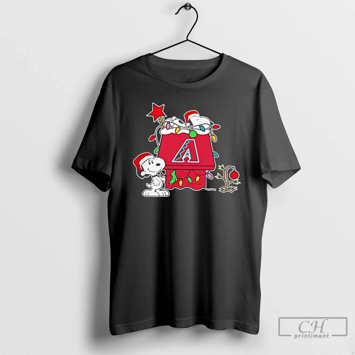 Premium Arizona Diamondbacks Snoopy Santa Holiday 2025 Lights T