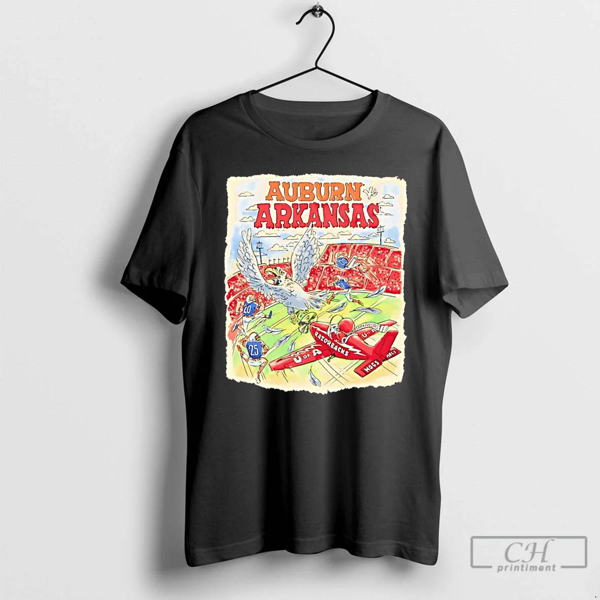 Premium Arkansas Vs Auburn Game Day 2025 Paint Shirt Classic Design