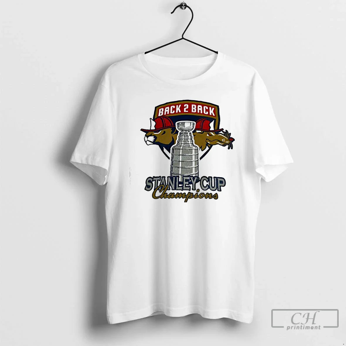 Premium Back 2 Back Florida Panthers Stanley Cup Champions Logo T