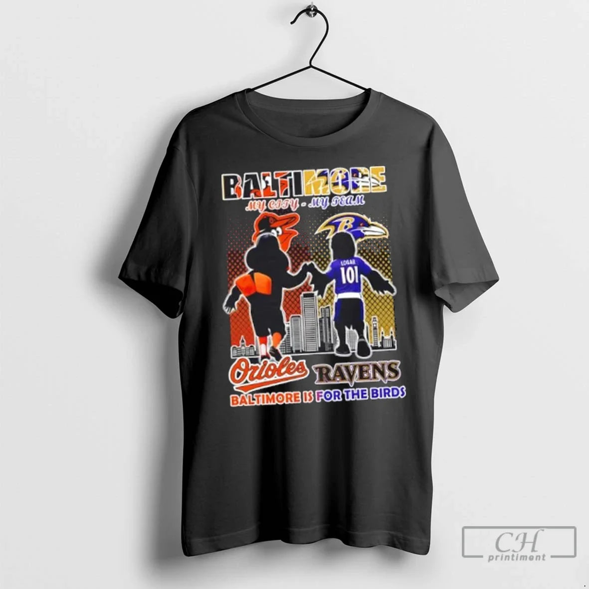 Premium Baltimore Orioles X Ravens Mascots Baltimore Is Birds Skyline