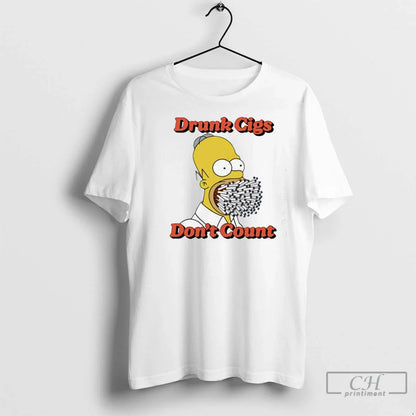 Premium Bart Drunk Cigs Dont Count Tee Unique Apparel