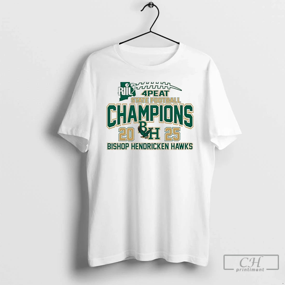 Premium Bishop Hendricken Hawks 2025 Riil Football Champions Super