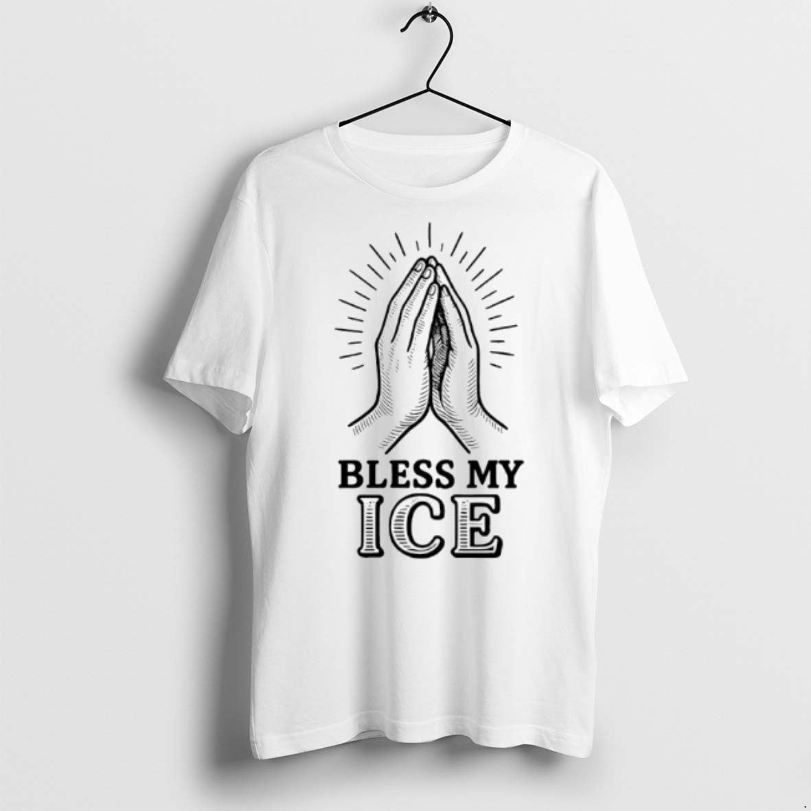 Premium Bless My Ice Praying Hands T Shirts Sweatshirt Classic Apparel