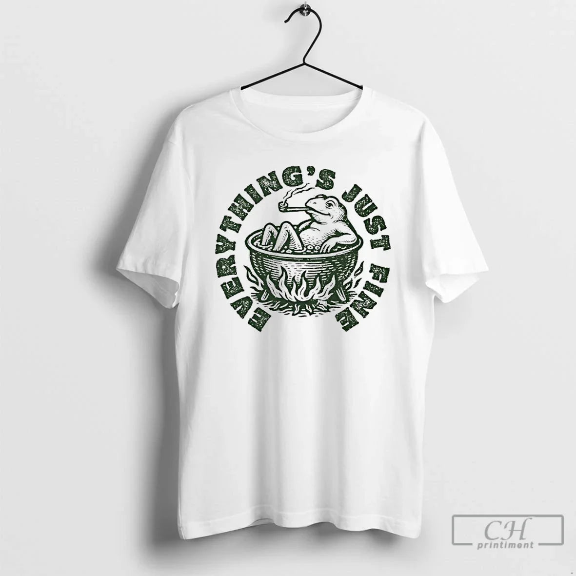 Premium Boiling Frog Everythings Just Fine Frog Tee Modern Merch