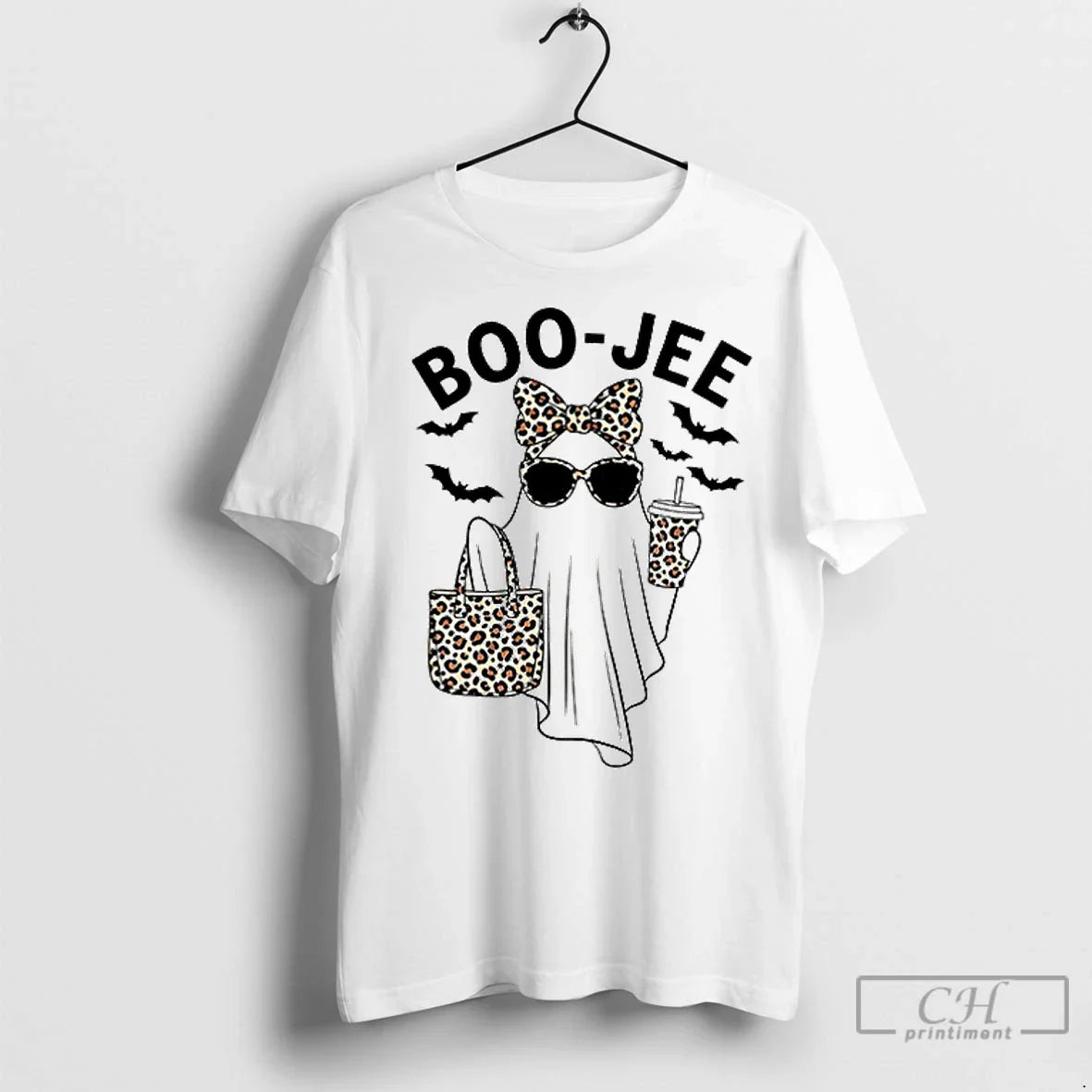 Premium Boo Jee Leopard Halloween Ceramic Ceramic And Dad Cap Tee