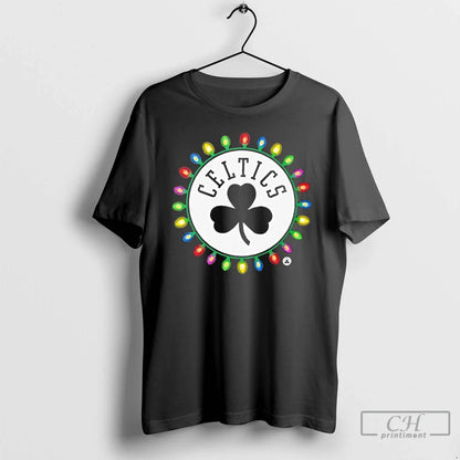 Premium Boston Celtics Logo Holiday Lights Tank Top Exclusive Gift