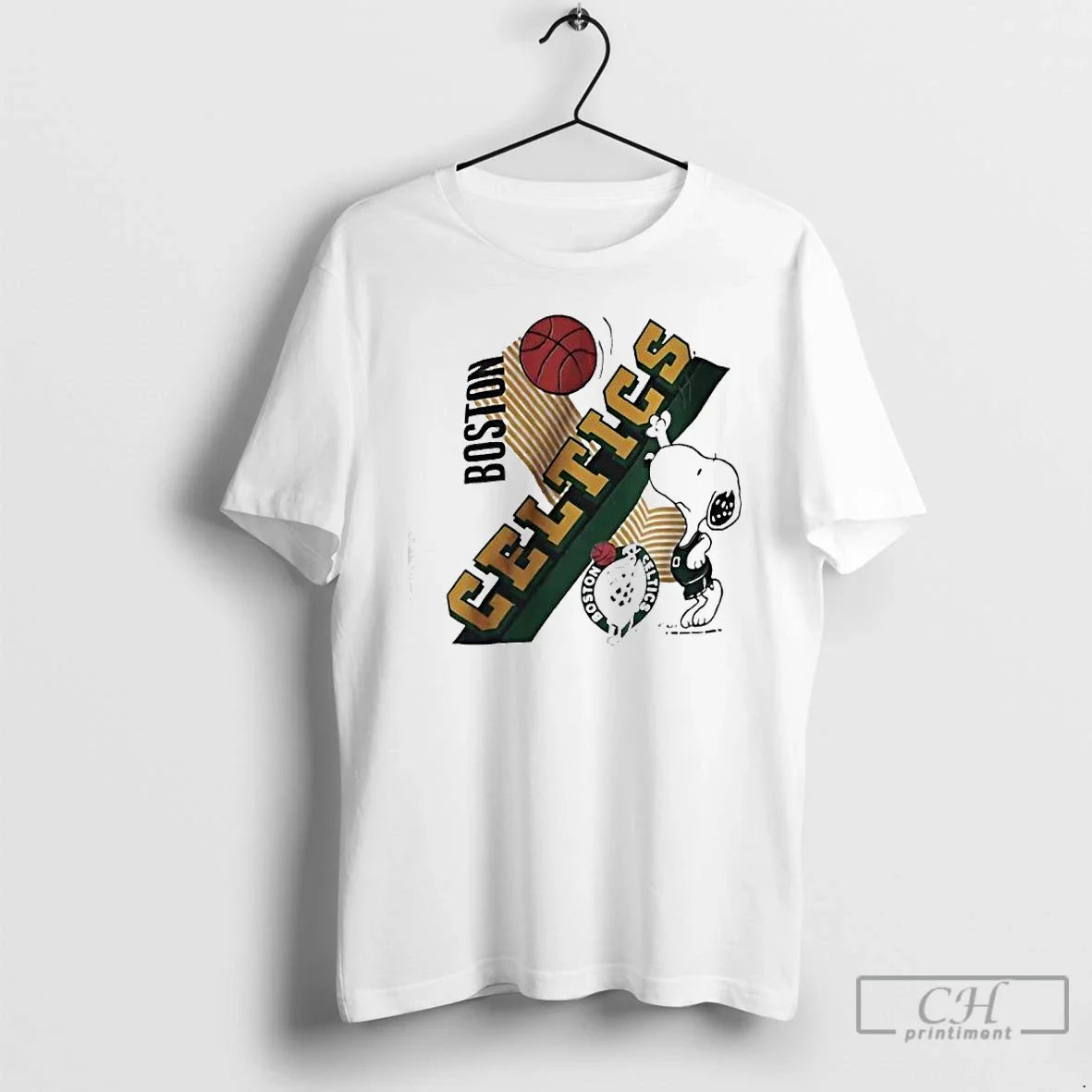 Premium Boston Celtics Vs Snoopy Logo T Shirts Tee Modern Design