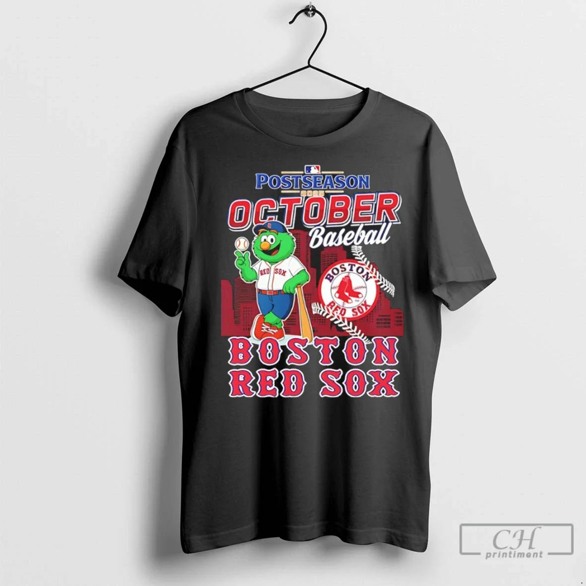 Premium Boston Red Sox October Baseball 2025 Postseason Mascot Hoodie