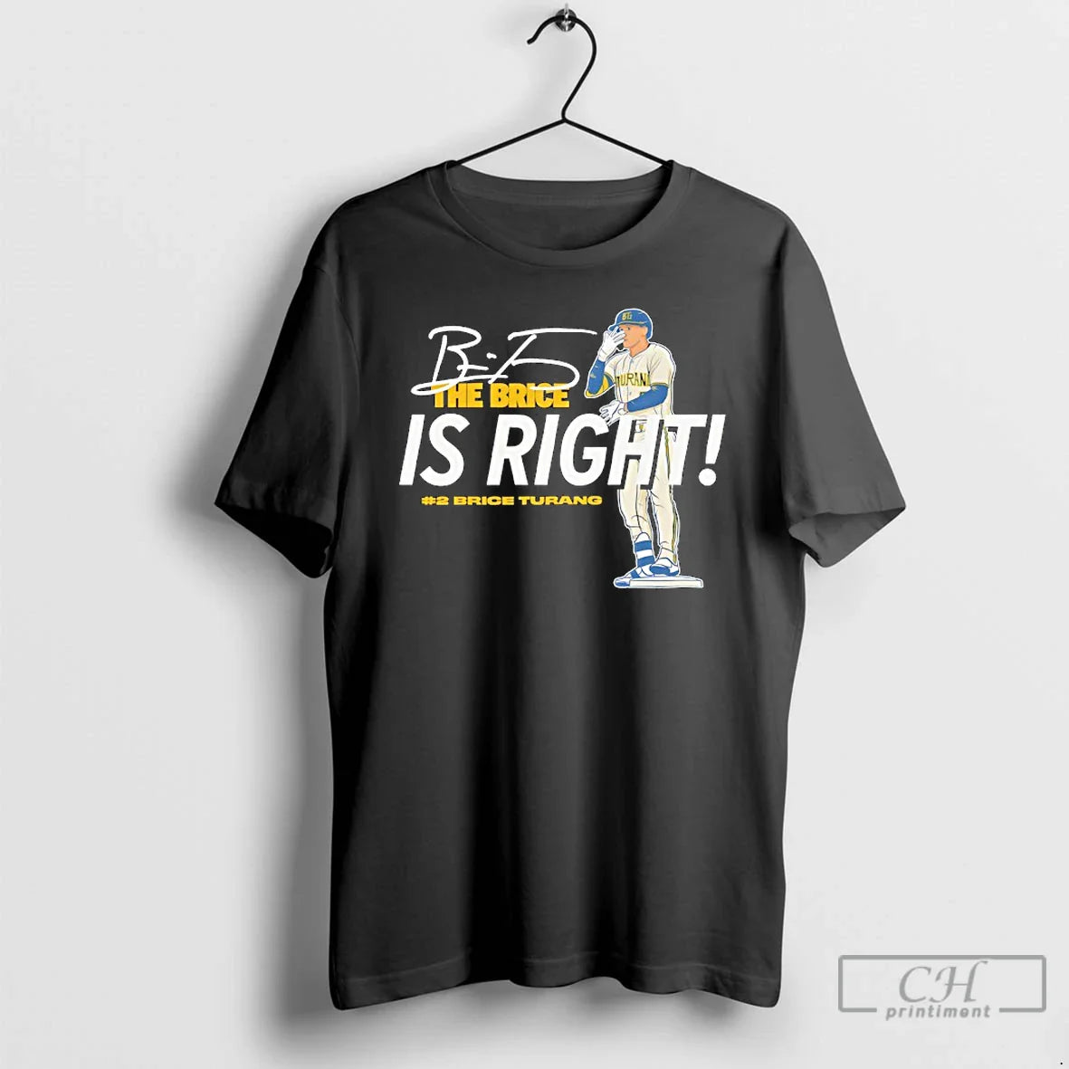 Premium Brice Turang Milwaukee Brewers Brice Is Right Baseball Mlb