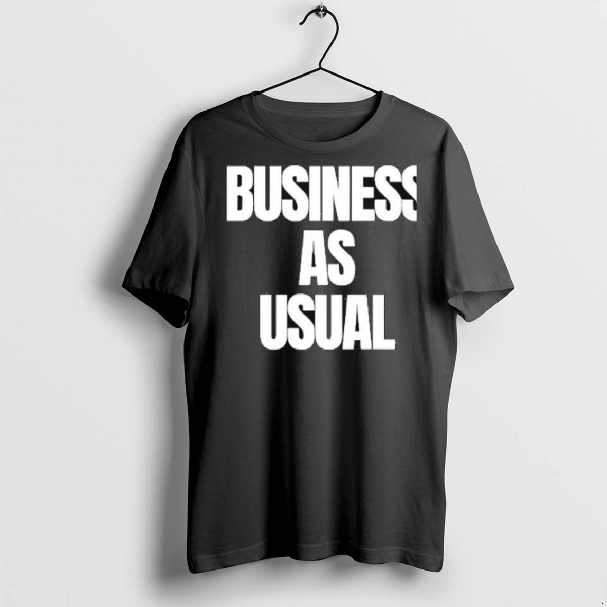 Premium Business As Usual Text T Shirts Tee Elegant Art