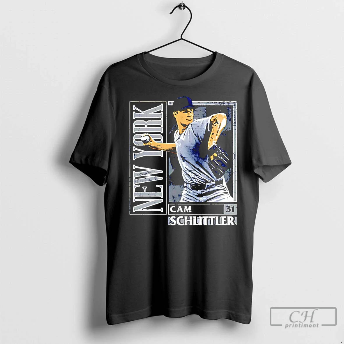 Premium Cam Schlittler New York Yankees Card TShirt Retro Art