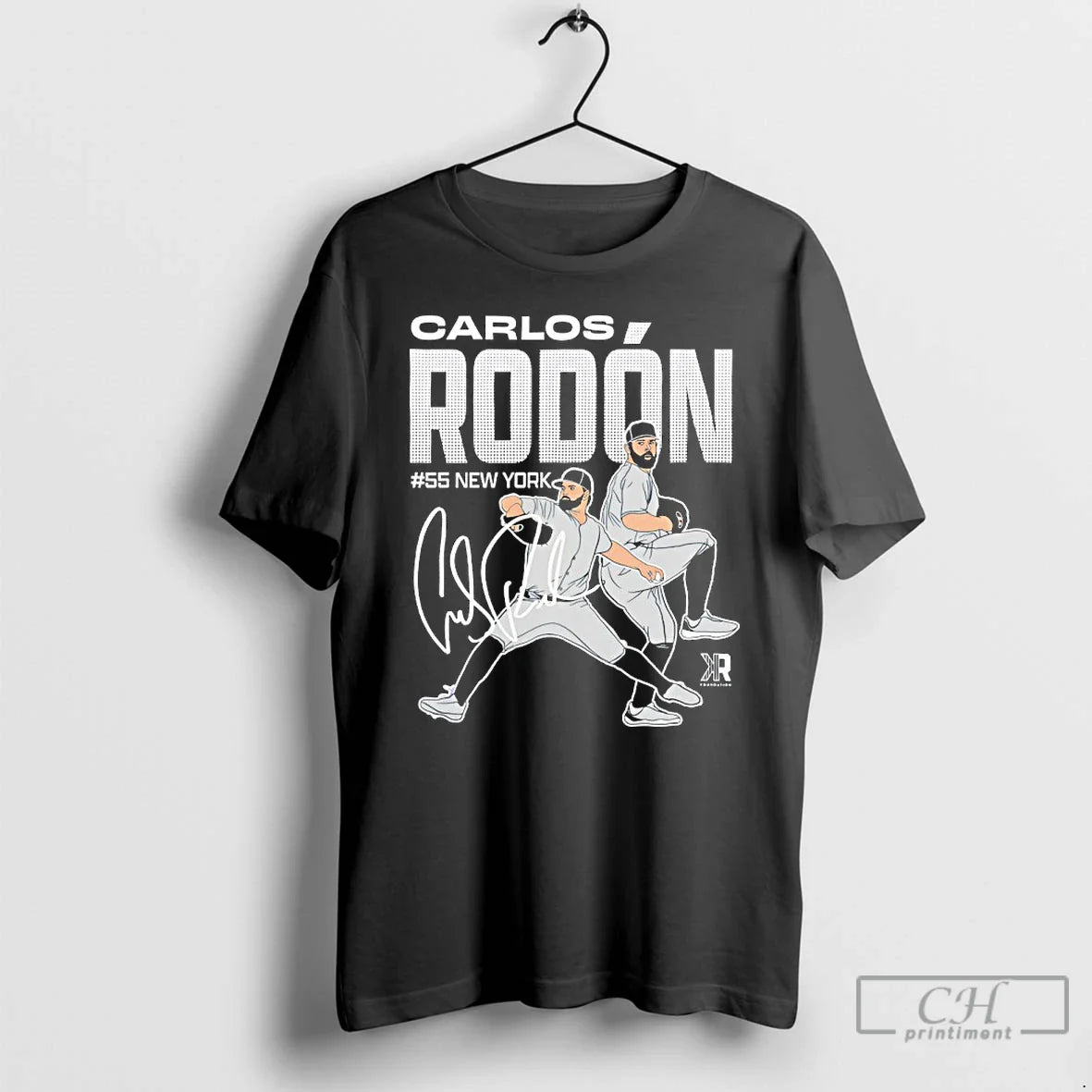Premium Carlos Rodon 55 New York Yankees Autographed Cartoon Tank Top