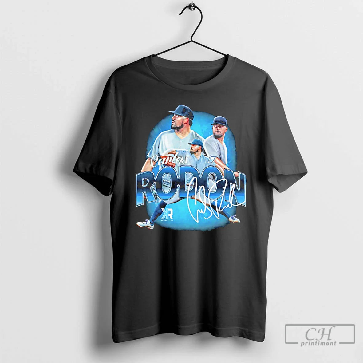 Premium Carlos Rodon New York Yankees Player Collage Signature Hoodie