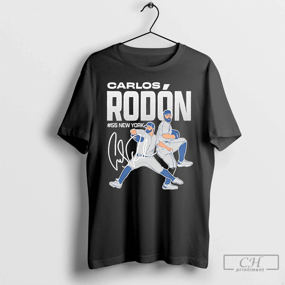 Premium Carlos Rodon Illustration Signature New York Yankees Hoodie
