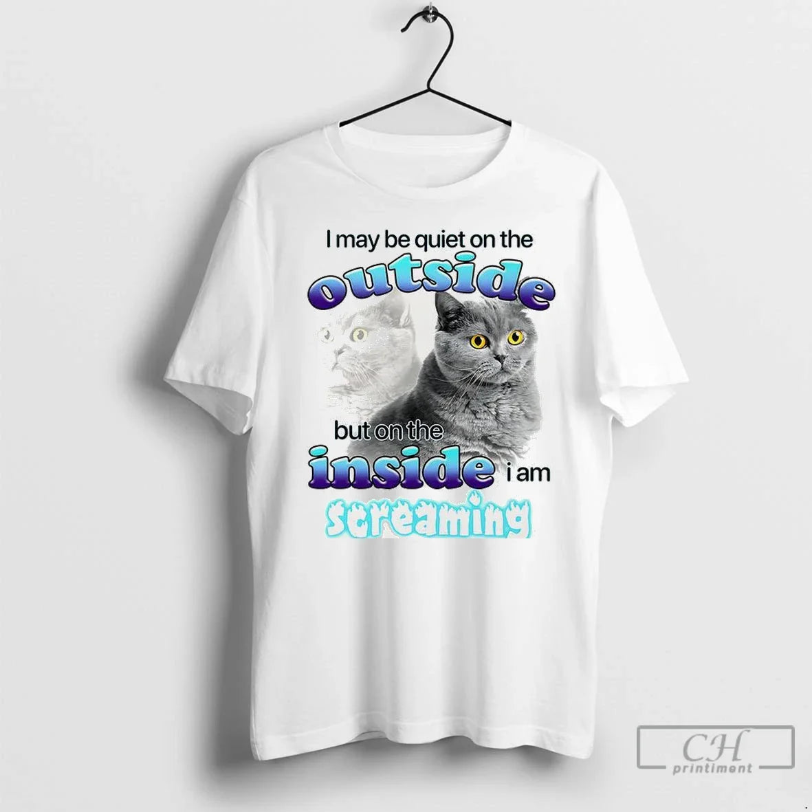 Premium Cat I May Be Quiet Outside But Inside I Am Hoodie Authentic